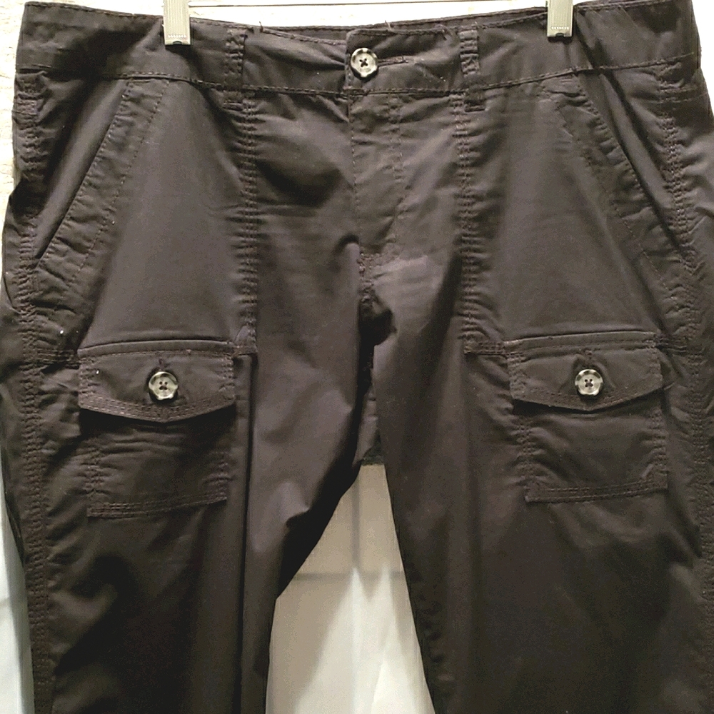 SO BLACK CROP CARGO PANTS SZ 13